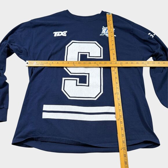 SZA SOS Tour Merch Long Sleeve Shirt Navy Blue XL Top Dawg TDE Hockey Jersey Tee - Picture 11 of 12